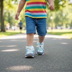 New Balance Kids Blue and Gray Sneakers